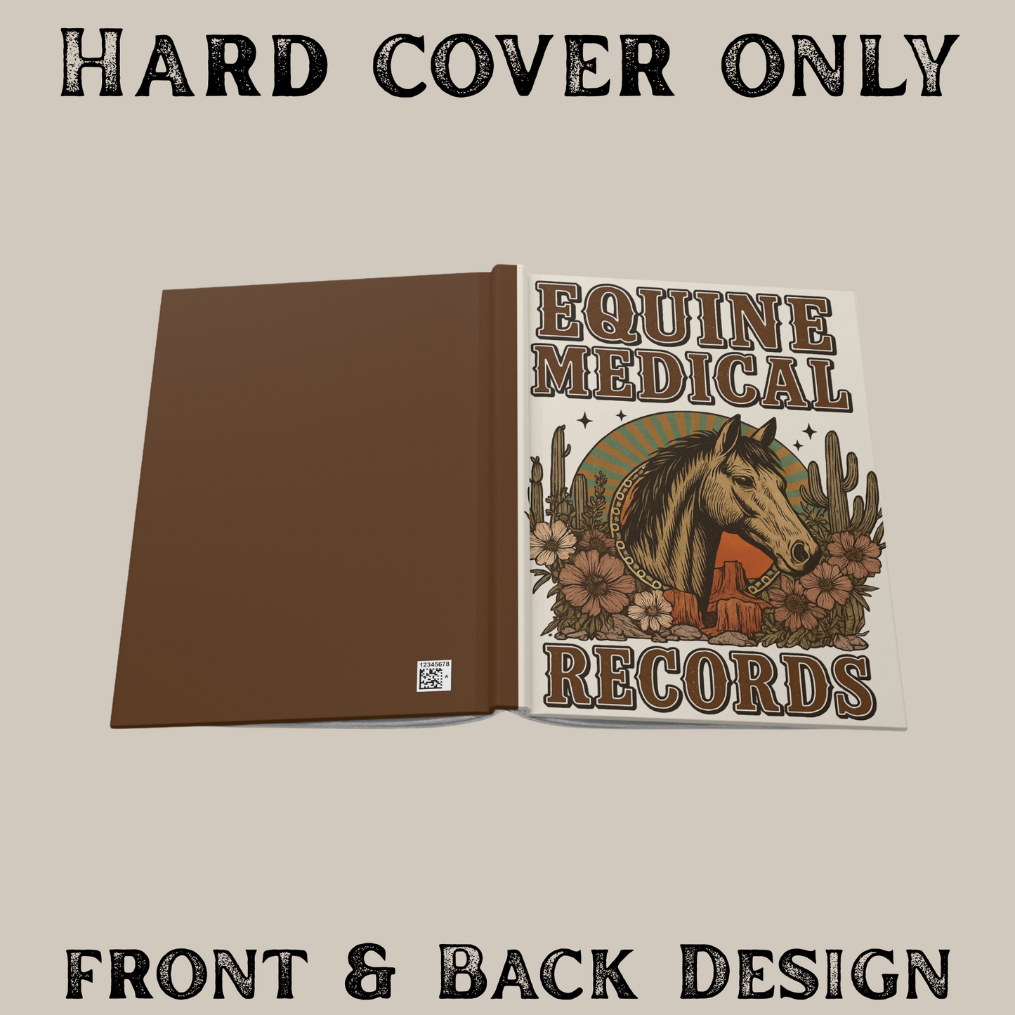 Journal Equine Medical Records Hardcover Horse Health Log Book Vet Visit Vaccination Record Farrier Training Organizer