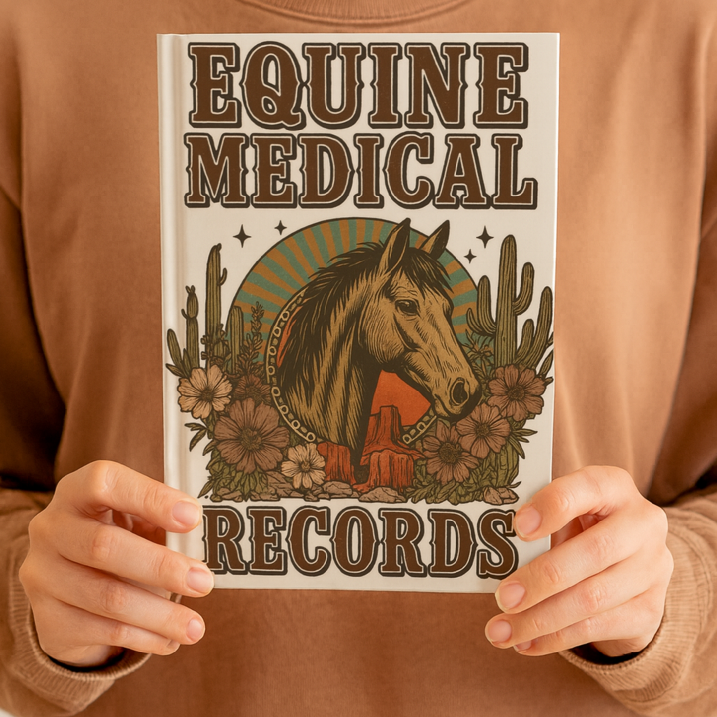 Journal Equine Medical Records Hardcover Horse Health Log Book Vet Visit Vaccination Record Farrier Training Organizer