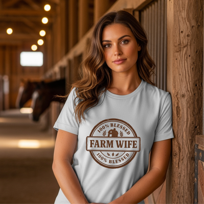 Farm Life Shirt Country Living Graphic Tee Rustic Sunflower Horse Farm Wife Cattle Chicken Farmer Cow Country Music Barn T-Shirt